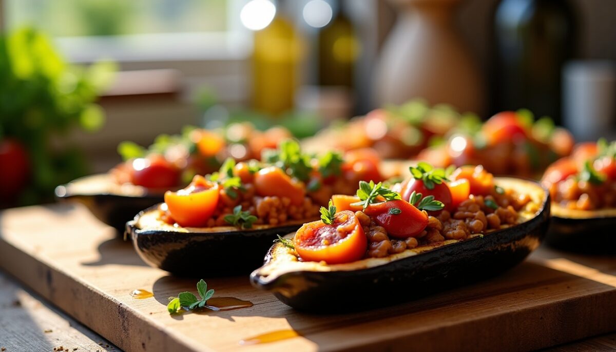 Aubergines farcies à la méditerranéenne : le plat express en 35 minutes qui va surpasser vos classiques de pâtes grâce à une cuisson au four ingénieuse
