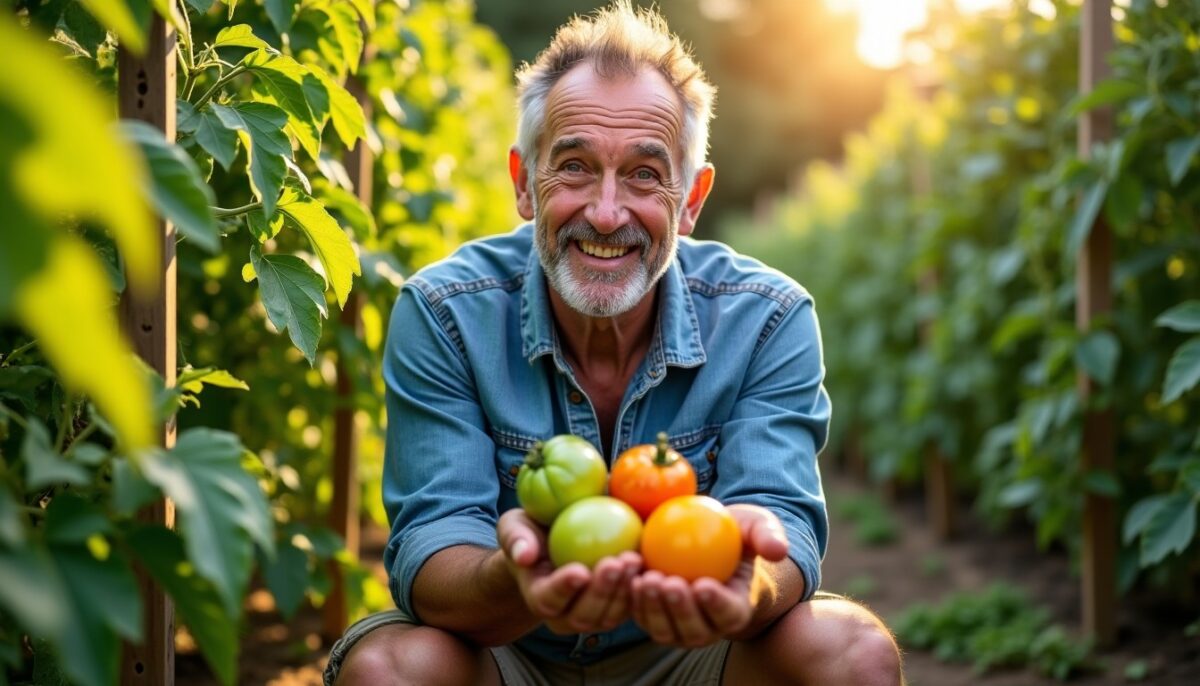 « Ce n’est pas qu’une déco » : la technique surprenante de mon voisin pour ses tomates vertes avec ce fruit