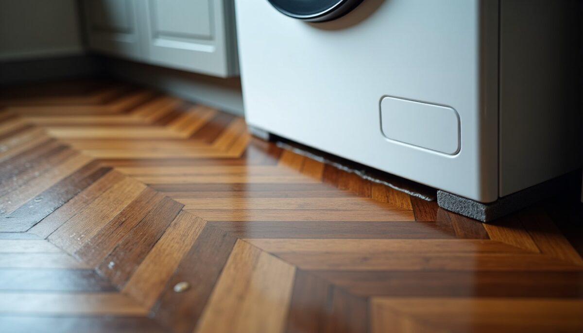 Votre lave-linge éteint peut cacher un risque invisible capable d'endommager irrémédiablement votre parquet