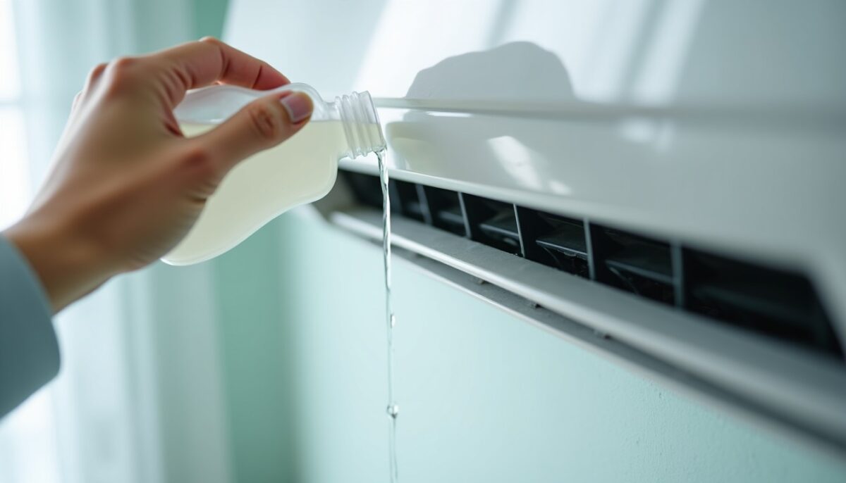 Pourquoi verser du vinaigre blanc dans le tuyau du climatiseur est une astuce recommandée et ses bienfaits
