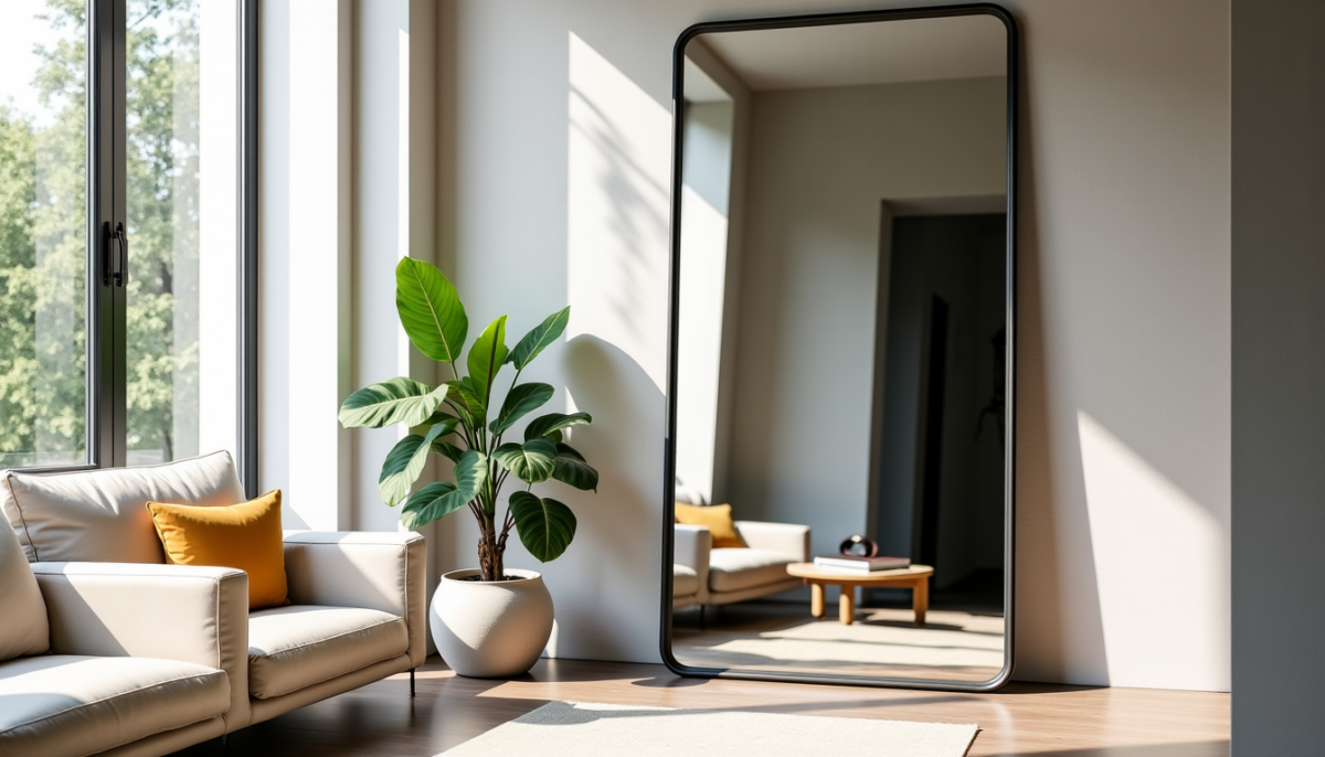Avant d'acheter un miroir grande taille : mesures, emplacement et support à prévoir